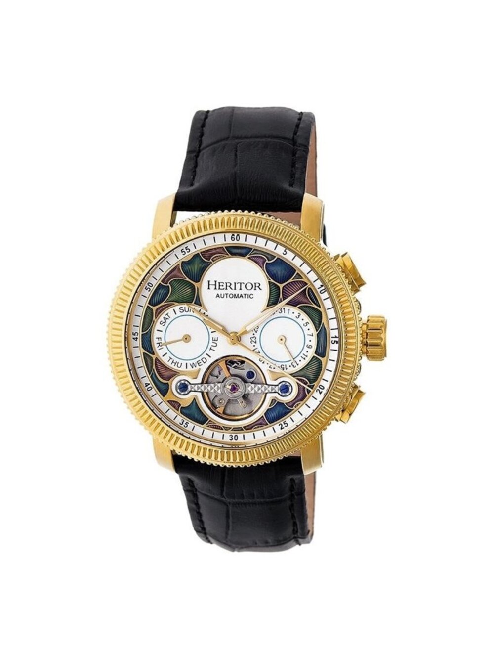 NWT Heritor Aura Automatic White Dial Men's Watch